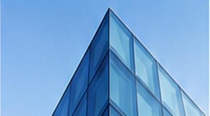 Blue glass office architecture